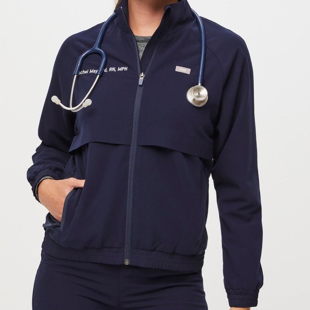 Figs Navy Sydney Scrub Jacket